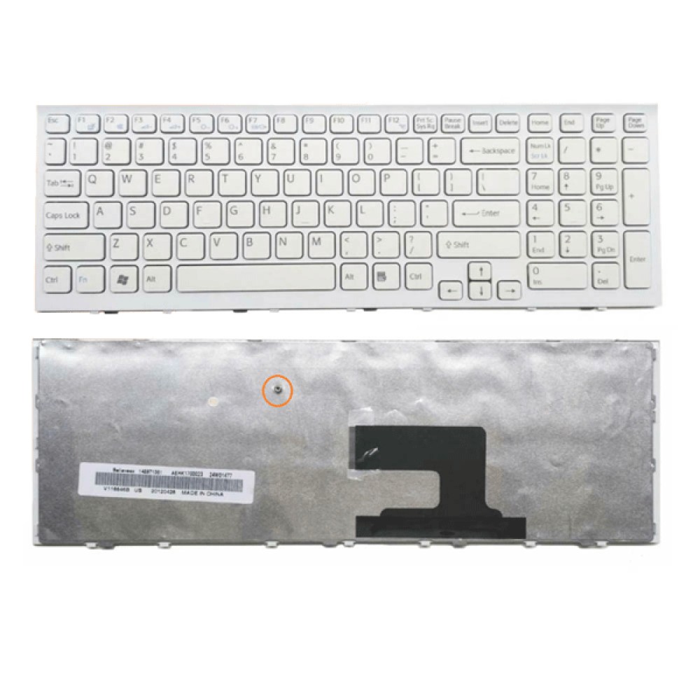 Bàn phím dùng cho Sony Vpc-EH (Màu Trắng) Có Khung