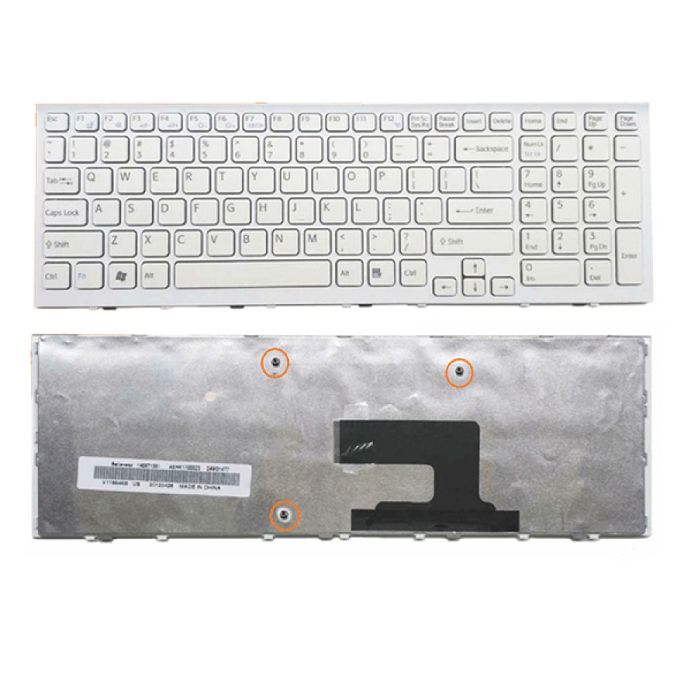 Bàn phím dùng cho Sony Vpc-EL (Màu Trắng) Có Khung