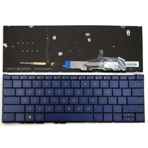 Bàn phím Tốt dùng cho Asus UX390U,UX390UA,UX390UA-DH51,UX390UAK (Màu Xanh) Có Đèn