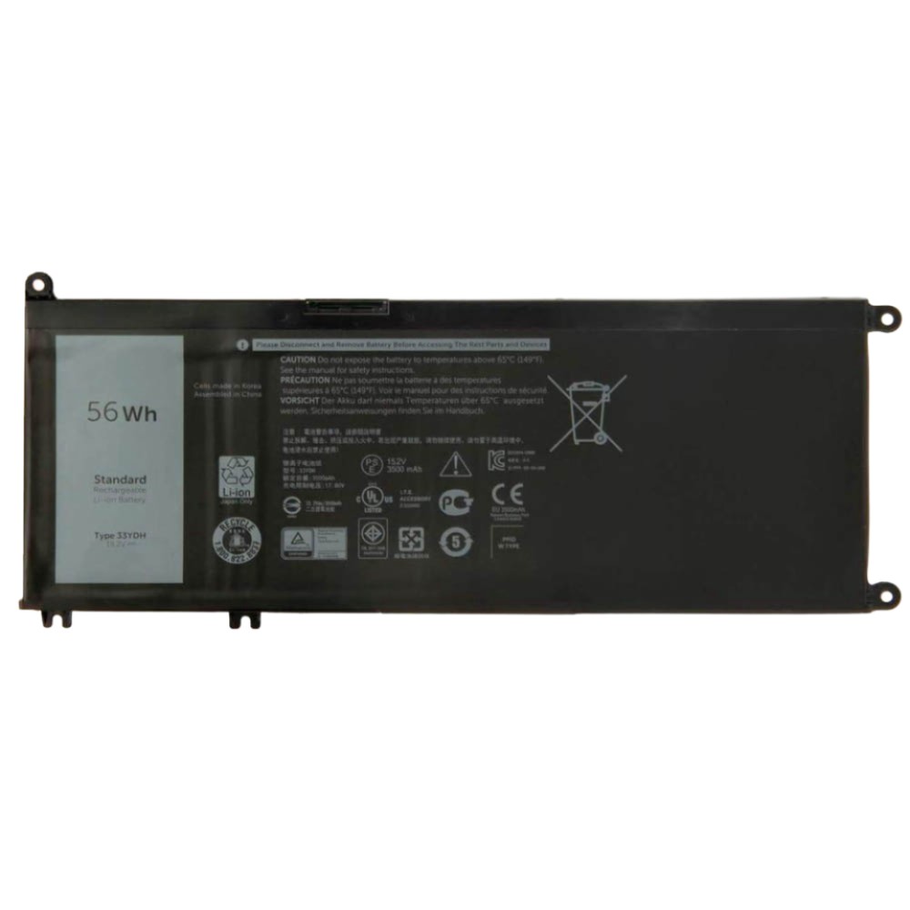 Pin dùng cho Dell Latitude 3380, 3480,3490,3580,3590,Inspiron 7353,7573,7773,7778,7779,7786, 3579,3779,5587,7588 (33YDH,W7NKD) 56WH