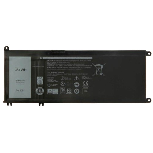 Pin dùng cho Dell Latitude 3380, 3480,3490,3580,3590,Inspiron 7353,7573,7773,7778,7779,7786, 3579,3779,5587,7588 (33YDH,W7NKD) 56WH