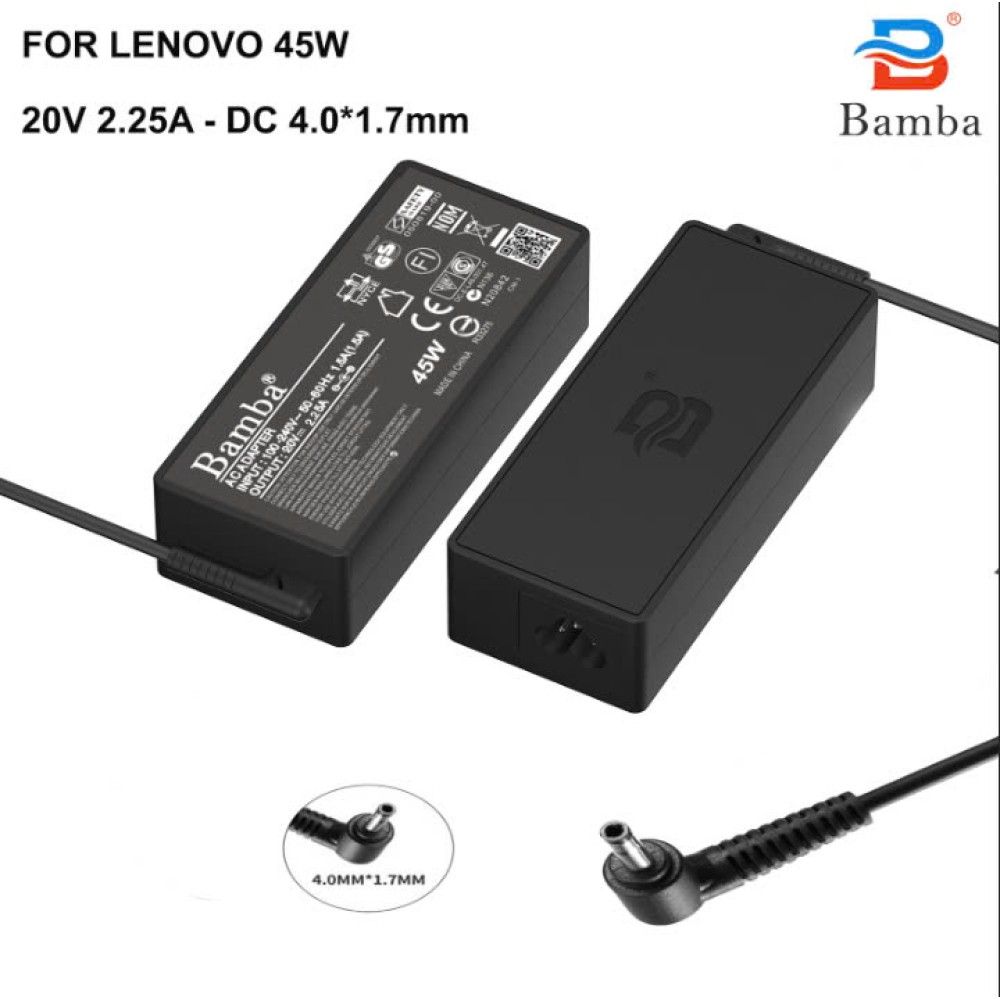 Cục Sạc Tốt 20V - 2.25A (Đầu nhỏ) Cho Laptop Lenovo 100-14IBY,100-14IBD,100-15IBD,100-15IBY,100S-14IBR 110-15AST,110-15IBR,Lenovo Flex 3-1480,U41-70,B50-70,Yoga 500-15IBD,500-14IBD,500-14ISK,510-14AST,510-14IKB,500-15IHW,500-15ISK,510-15ISK,510-15IKB