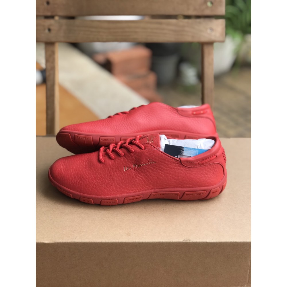 Jazaru - Đỏ hoa hồng , da nguyên miếng, size 37 - Giày thể thao, Giày chính hãng, Giày Pháp