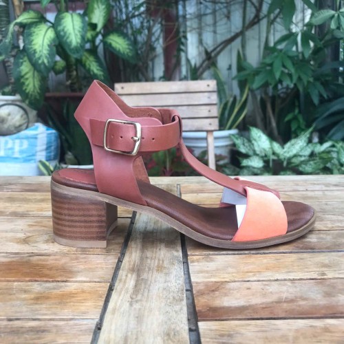 Giày sandan nữ VALMONS KicKers (size 37 | màu nâu cam | đế 5 cm)